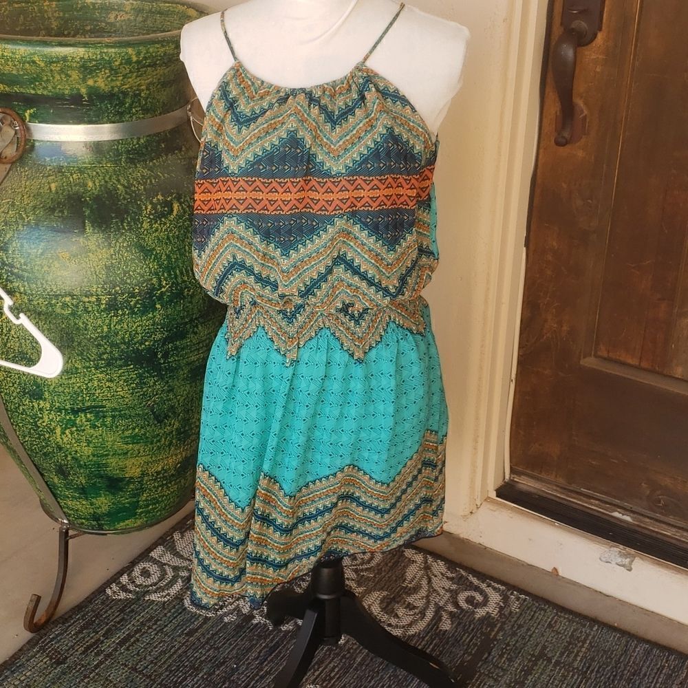 Southwest style halter dress 